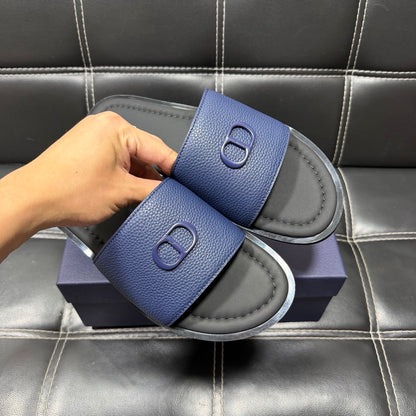Dior Men's Pebbled Leather and Suede Slides – Spring/Summer Collection 2025