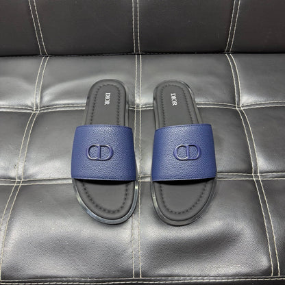 Dior Men's Pebbled Leather and Suede Slides – Spring/Summer Collection 2025