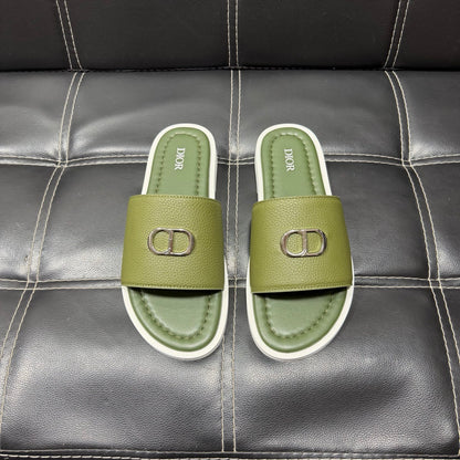 Dior Men's Pebbled Leather and Suede Slides – Spring/Summer Collection 2025