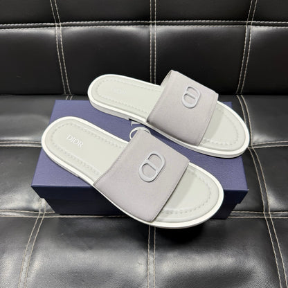 Dior Men's Pebbled Leather and Suede Slides – Spring/Summer Collection 2025