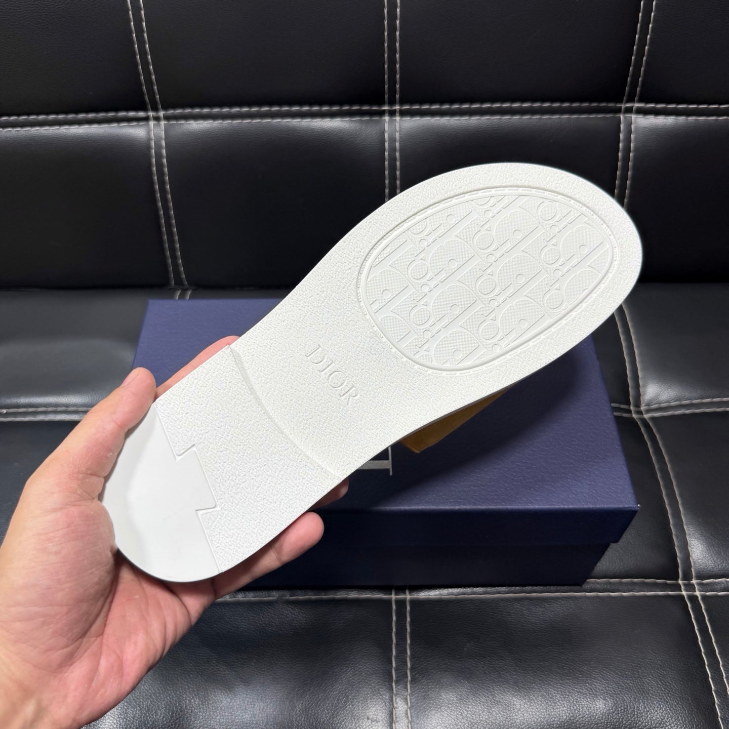 Dior Men's Pebbled Leather and Suede Slides – Spring/Summer Collection 2025