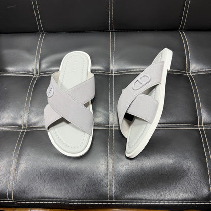 Dior Men's Pebbled Leather and Suede Slides – Spring/Summer Collection 2025