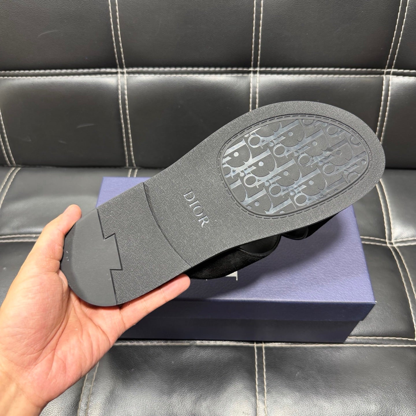 Dior Men's Pebbled Leather and Suede Slides – Spring/Summer Collection 2025