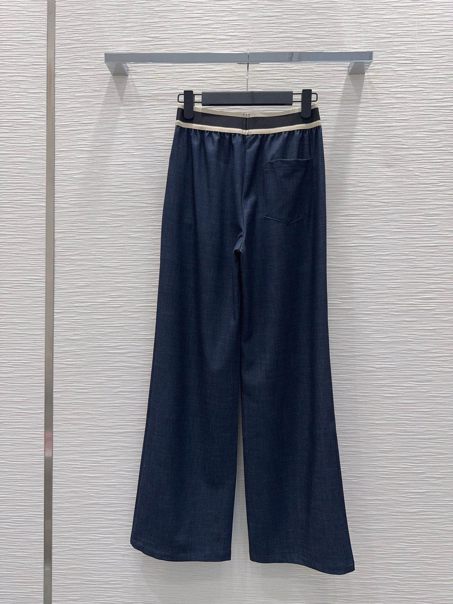 Celine Triomphe Embroidered Wide-Leg Jeans