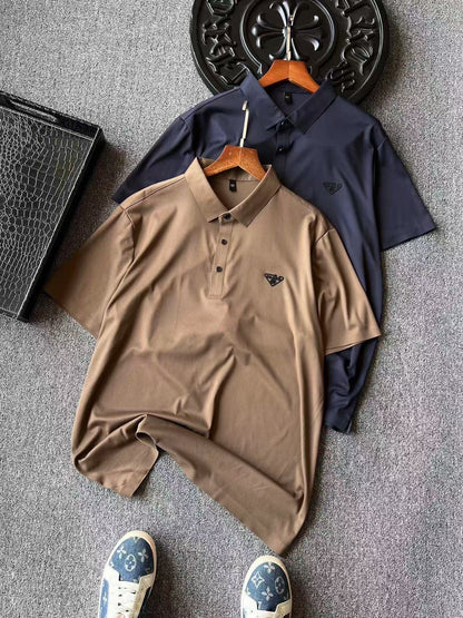 Prada Ice Oxygen Silk Seamless Polo Shirt