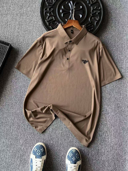 Prada Ice Oxygen Silk Seamless Polo Shirt