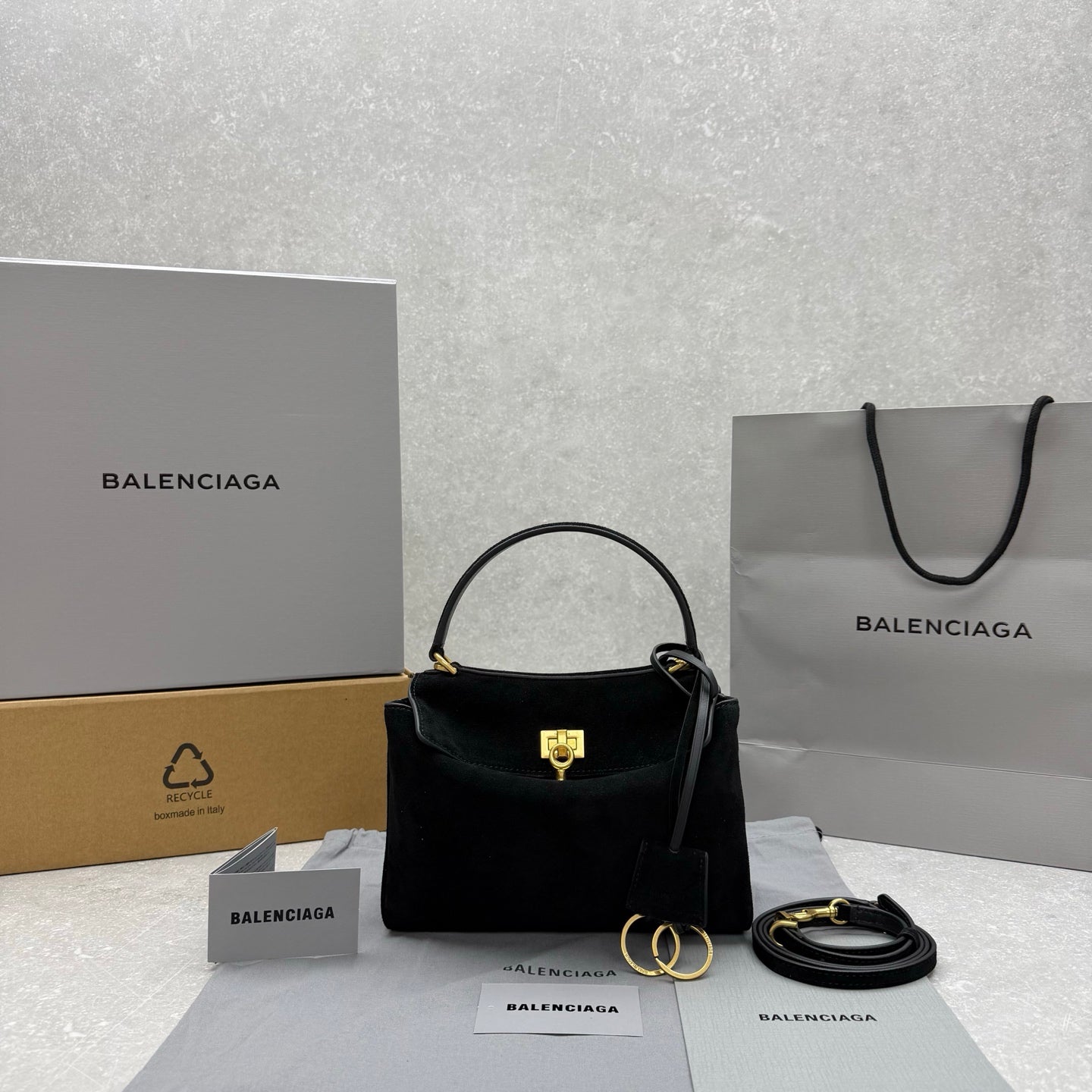 Balenciaga Rodeo Mini Suede Handbag