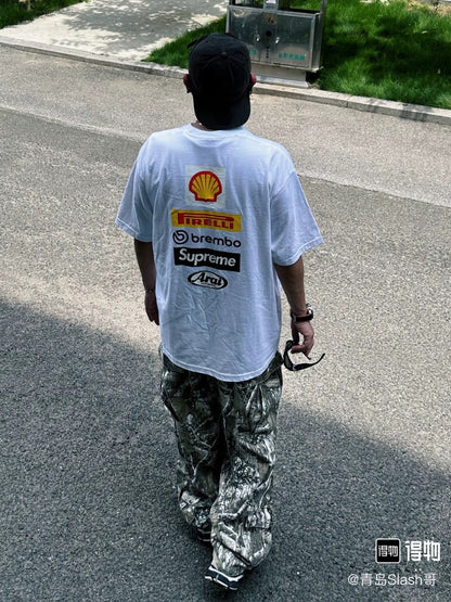 Supreme x DUCATI Logo Print Heavyweight T-Shirt