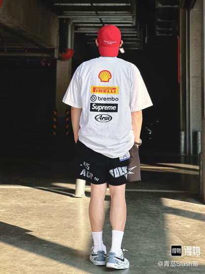 Supreme x DUCATI Logo Print Heavyweight T-Shirt