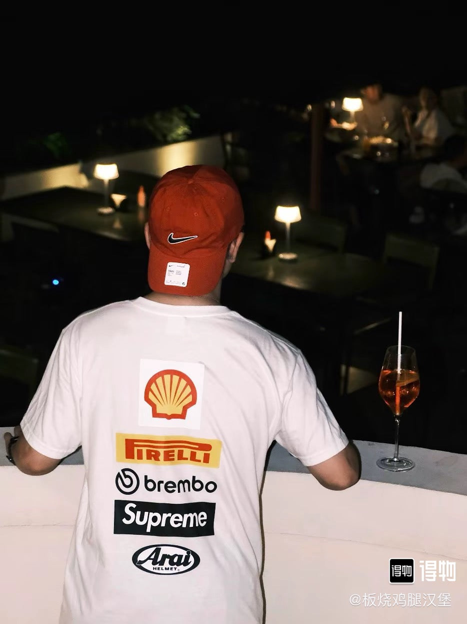 Supreme x DUCATI Logo Print Heavyweight T-Shirt
