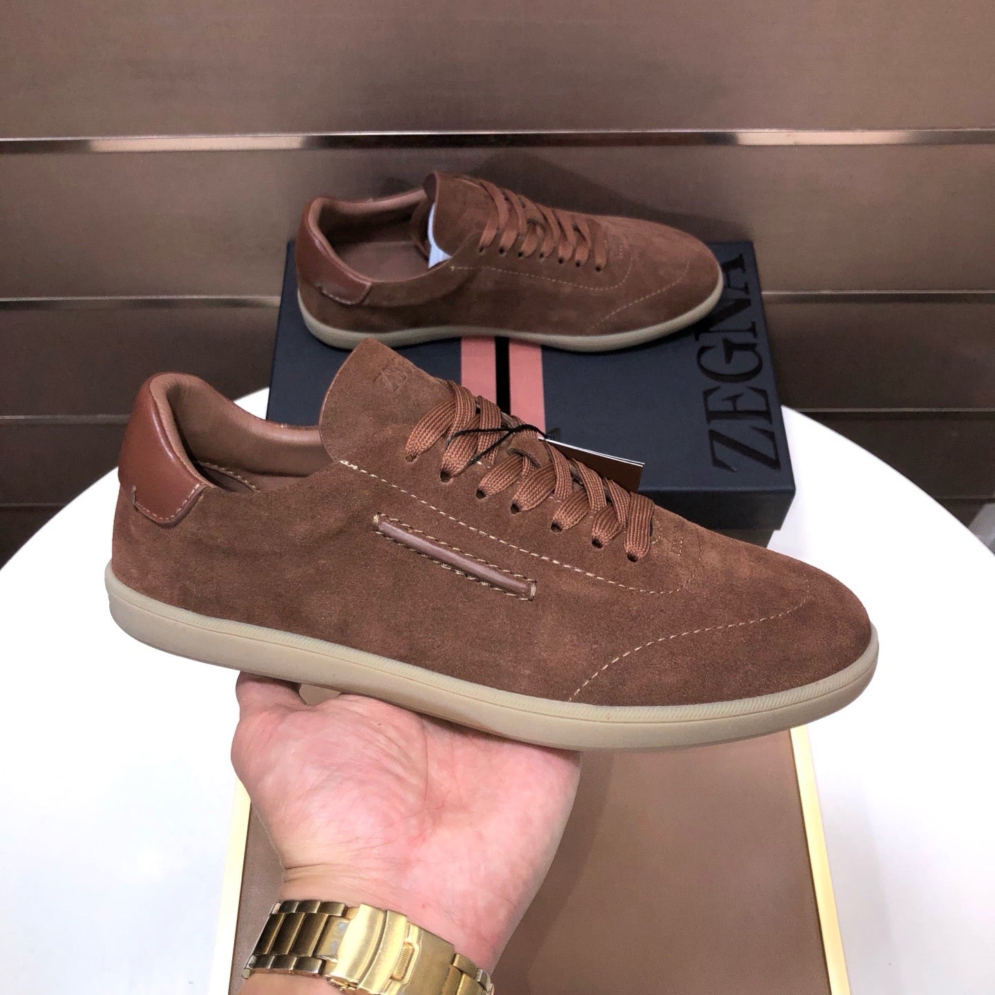 Zegna 232 Suede Sneakers