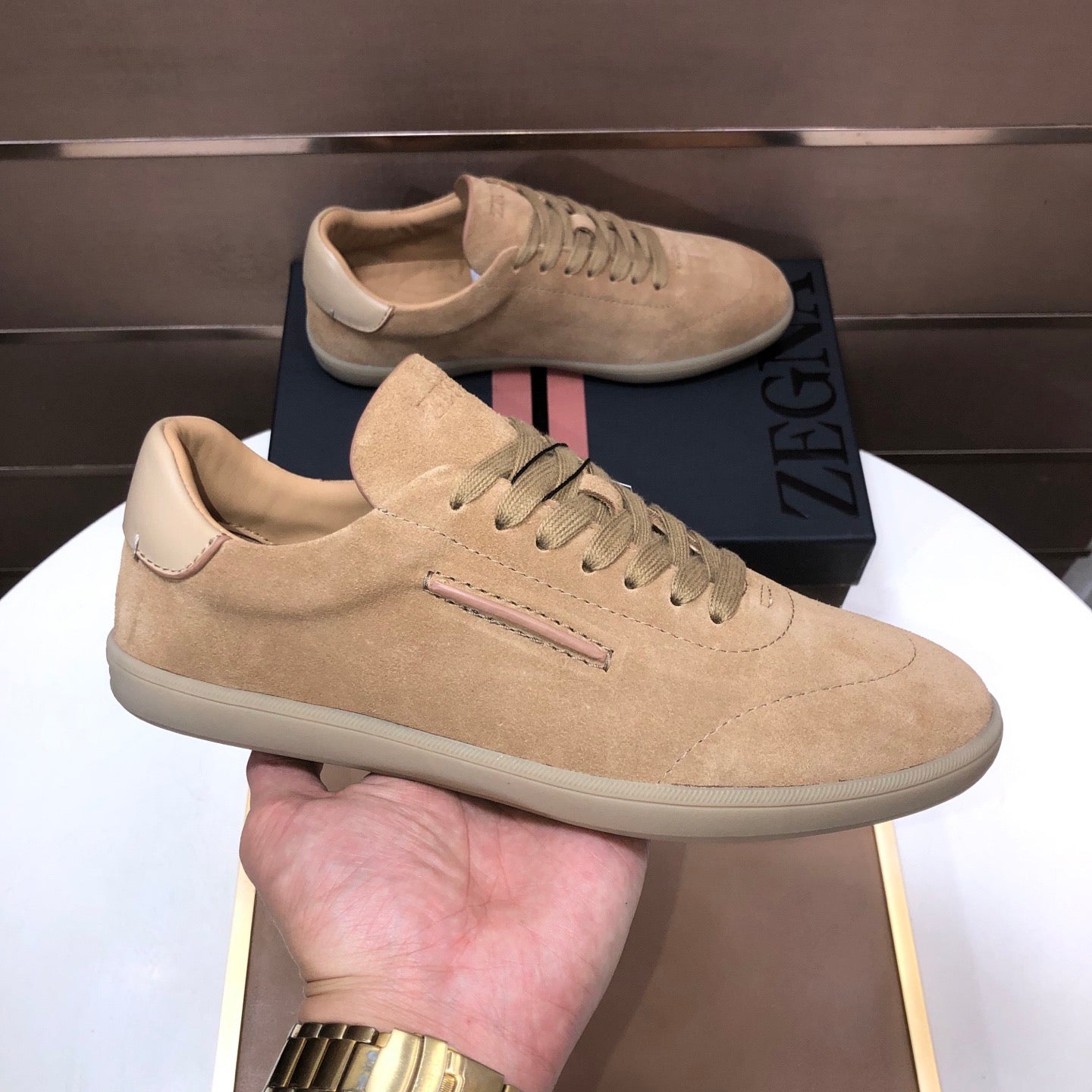 Zegna 232 Suede Sneakers