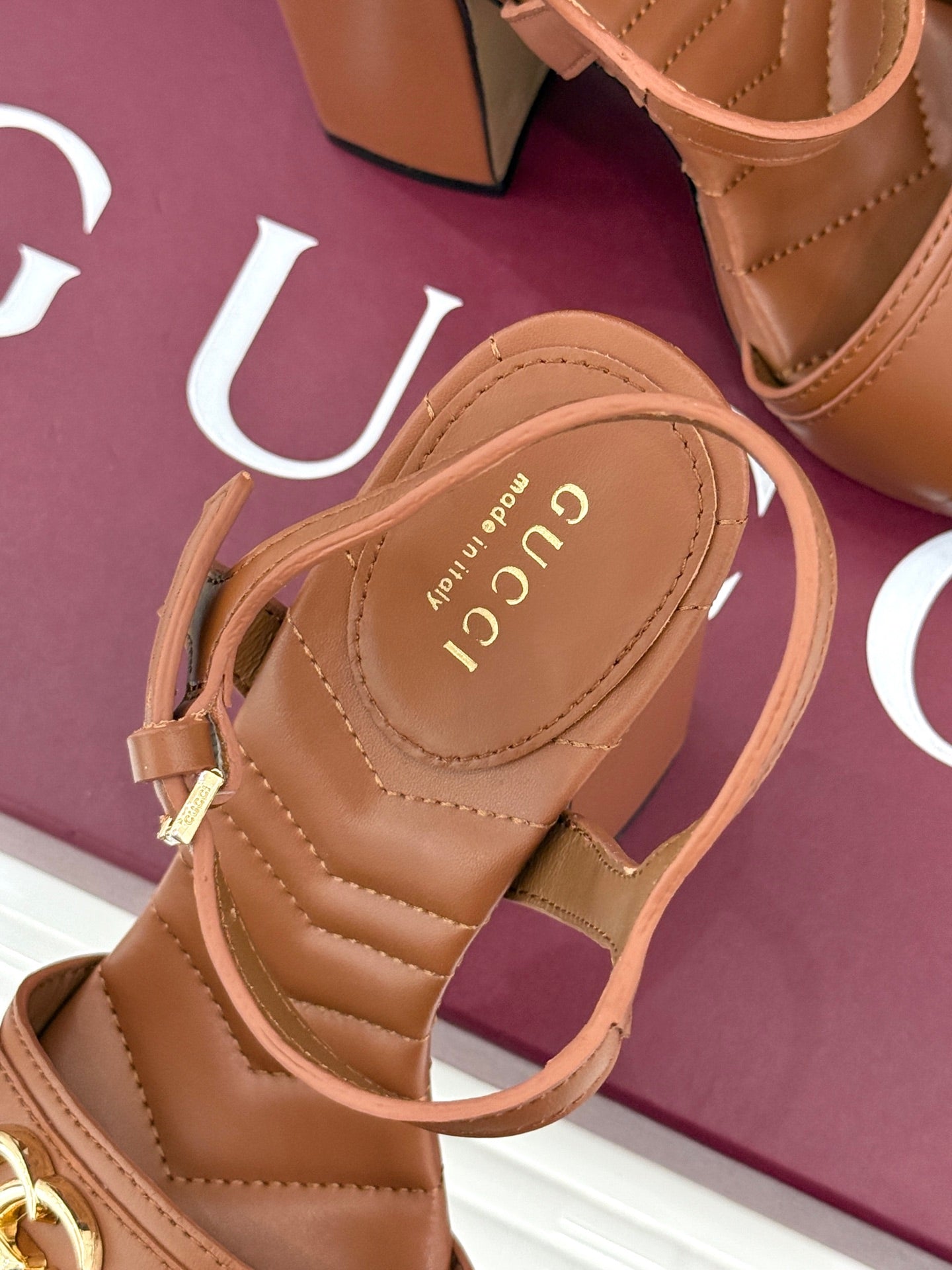 Gucci Metal Double G Platform Heeled Sandals – 26WF