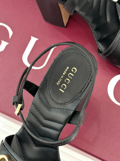 Gucci Metal Double G Platform Heeled Sandals – 26WF