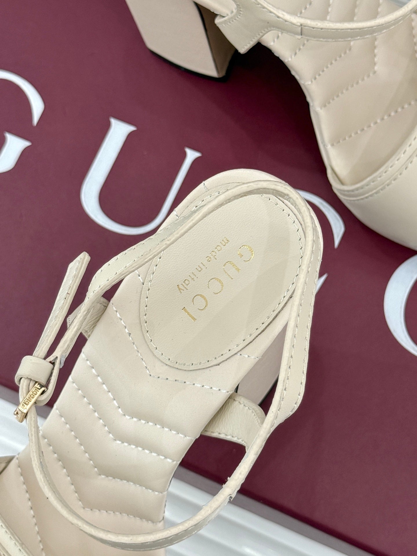 Gucci Metal Double G Platform Heeled Sandals – 26WF