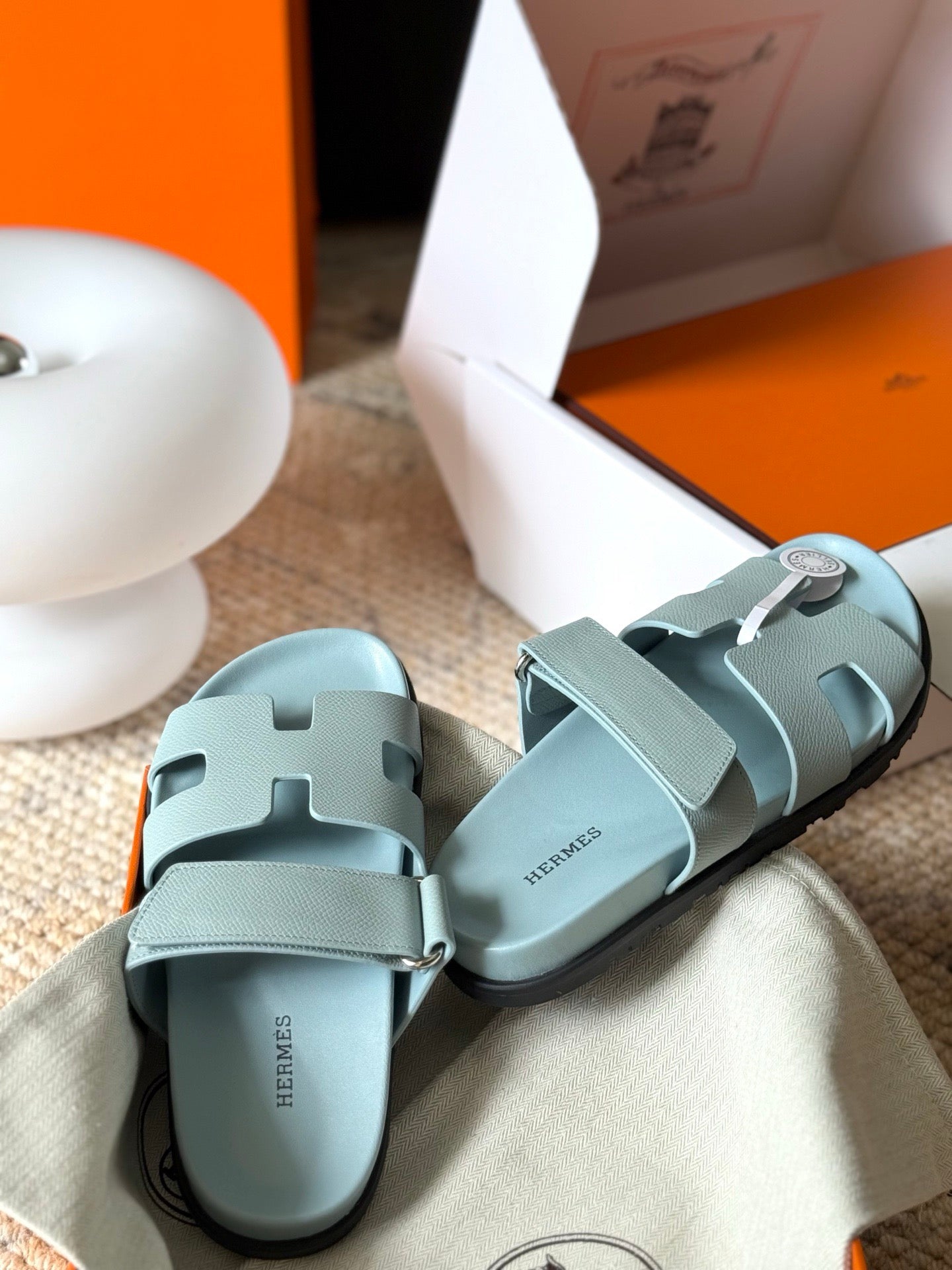 Hermès Chypre Leather Sandals