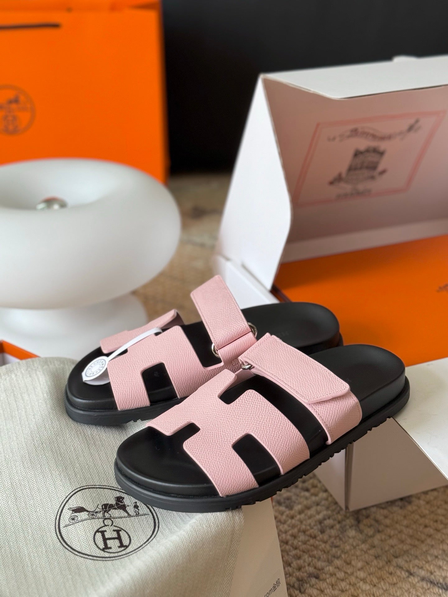 Hermès Chypre Leather Sandals
