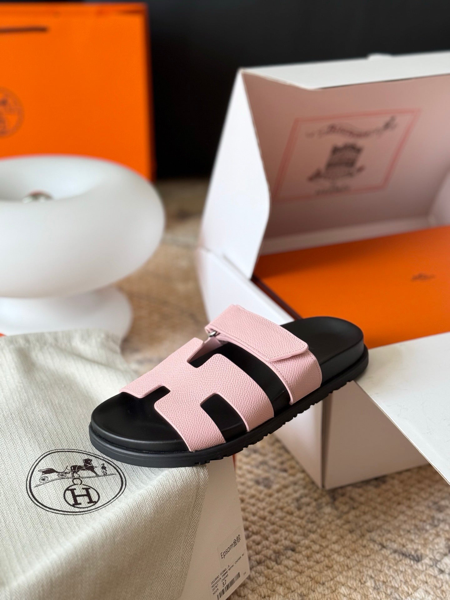 Hermès Chypre Leather Sandals