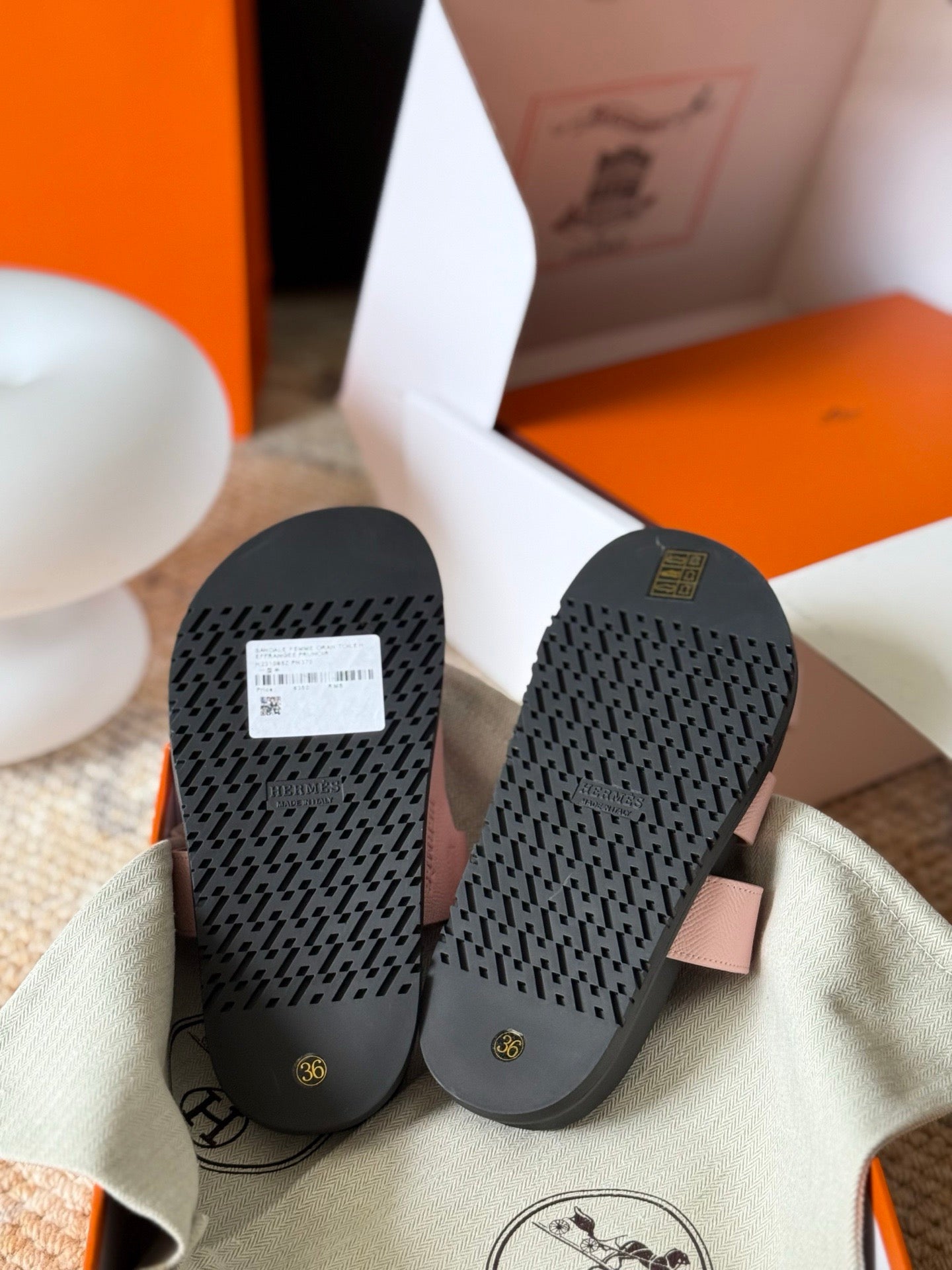 Hermès Chypre Leather Sandals