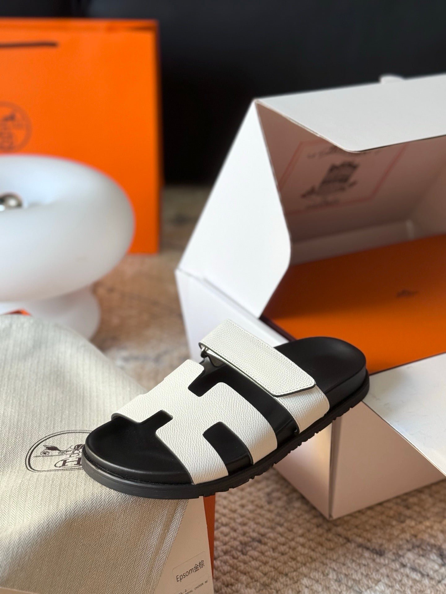 Hermès Chypre Leather Sandals