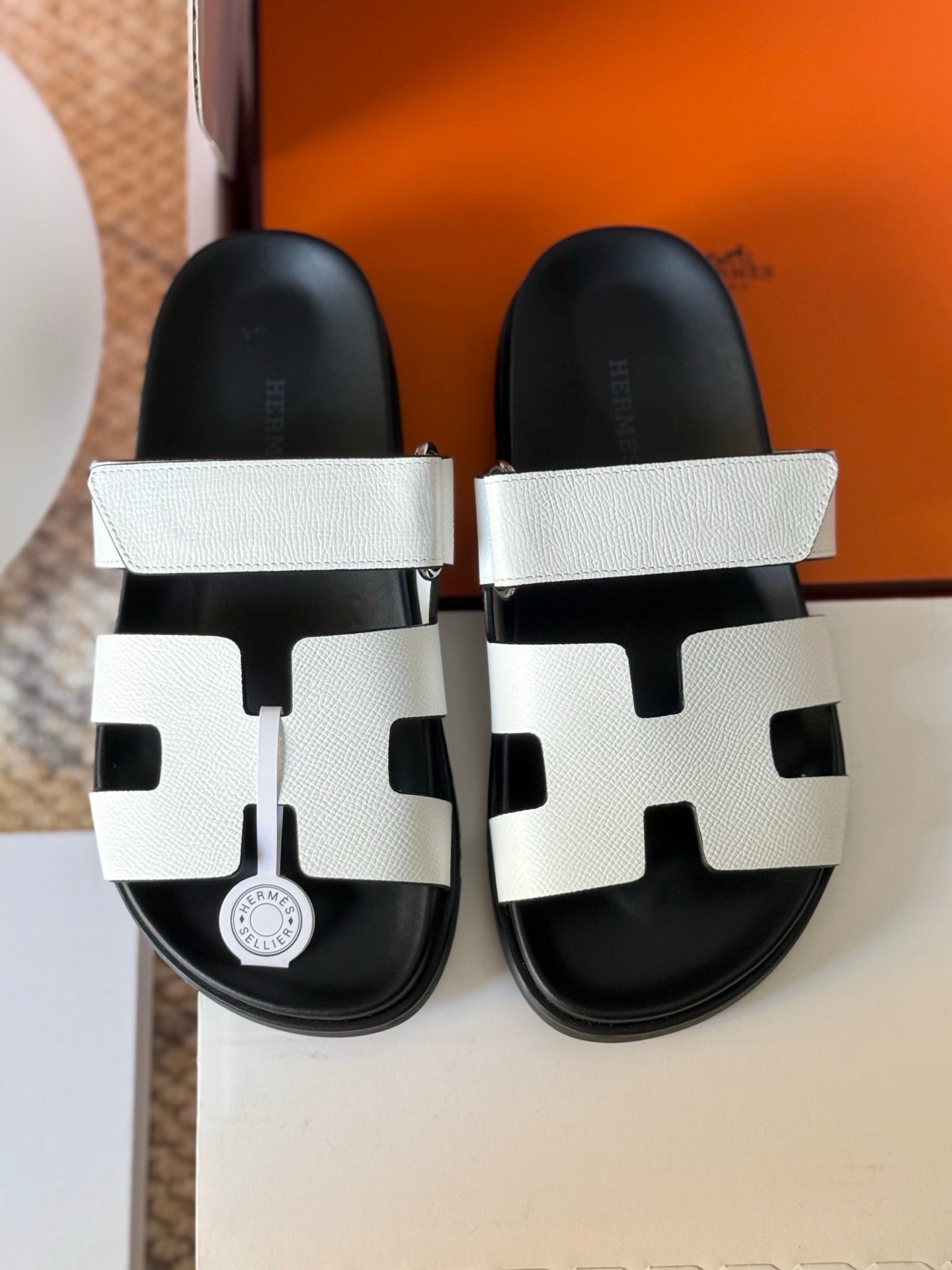 Hermès Chypre Leather Sandals