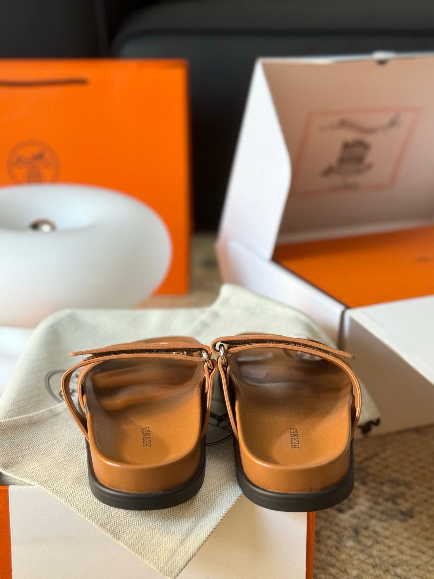 Hermès Chypre Leather Sandals