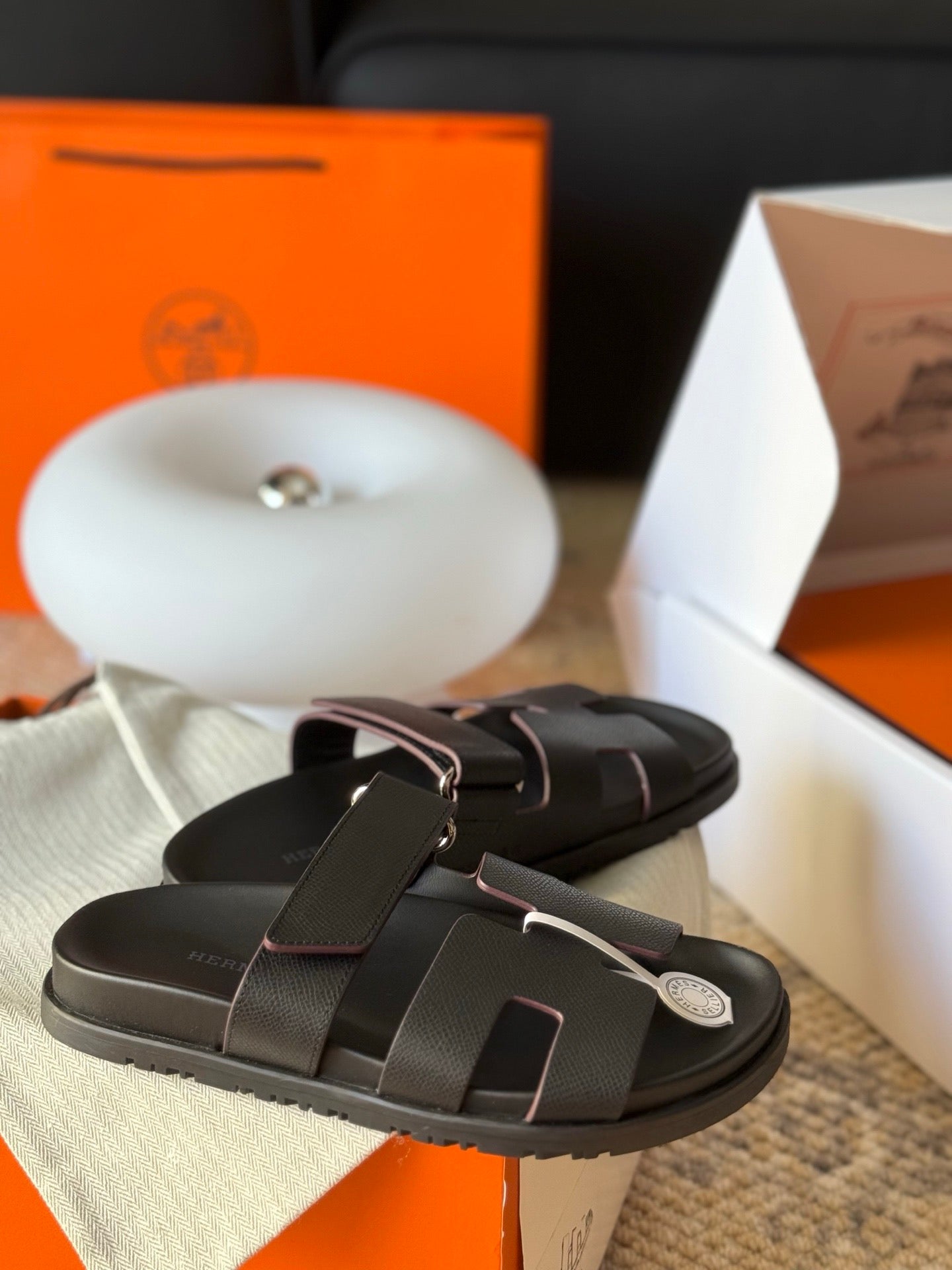 Hermès Chypre Leather Sandals
