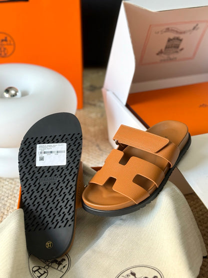 Hermès Chypre Leather Sandals