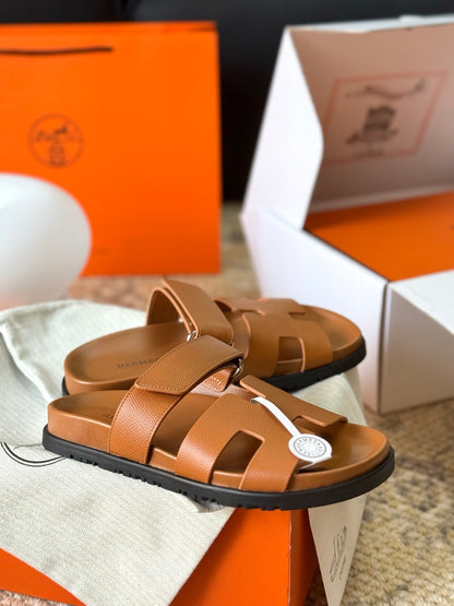 Hermès Chypre Leather Sandals