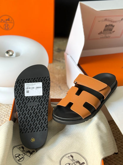 Hermès Chypre Leather Sandals