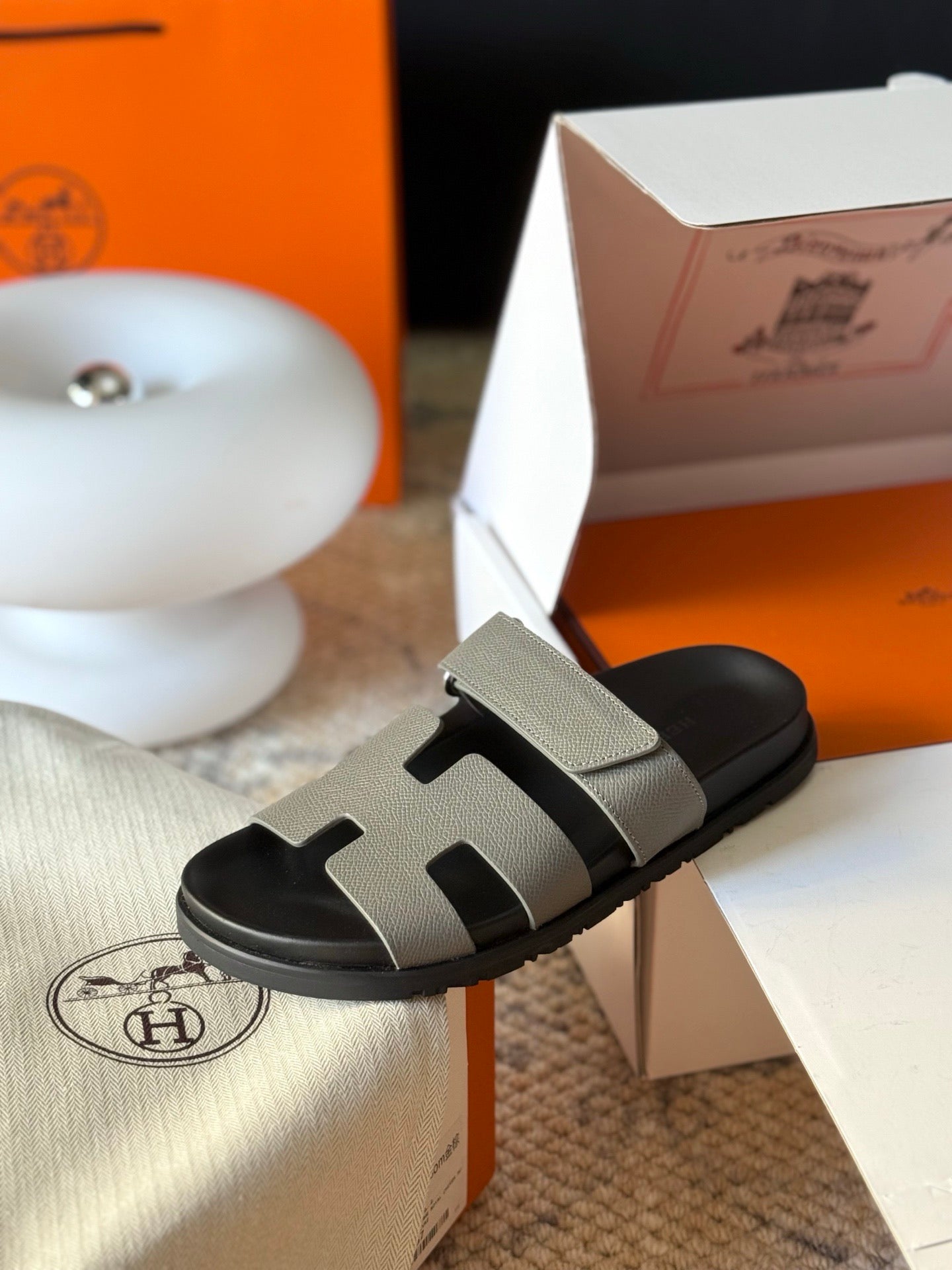 Hermès Chypre Leather Sandals