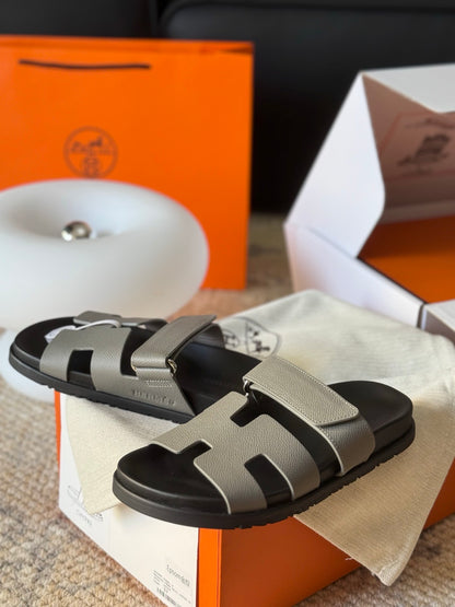 Hermès Chypre Leather Sandals