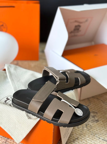 Hermès Chypre Leather Sandals