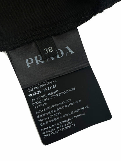 Prada Triangle Logo Cropped Tank Top