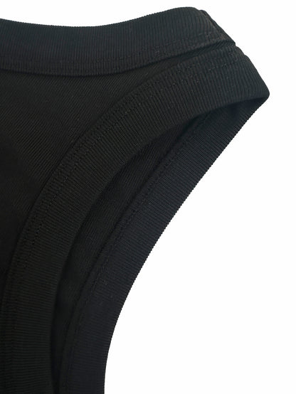 Prada Triangle Logo Cropped Tank Top