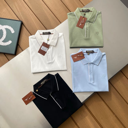 Loro Piana Embossed Embroidery Ice Silk Polo Shirt – 2026SS