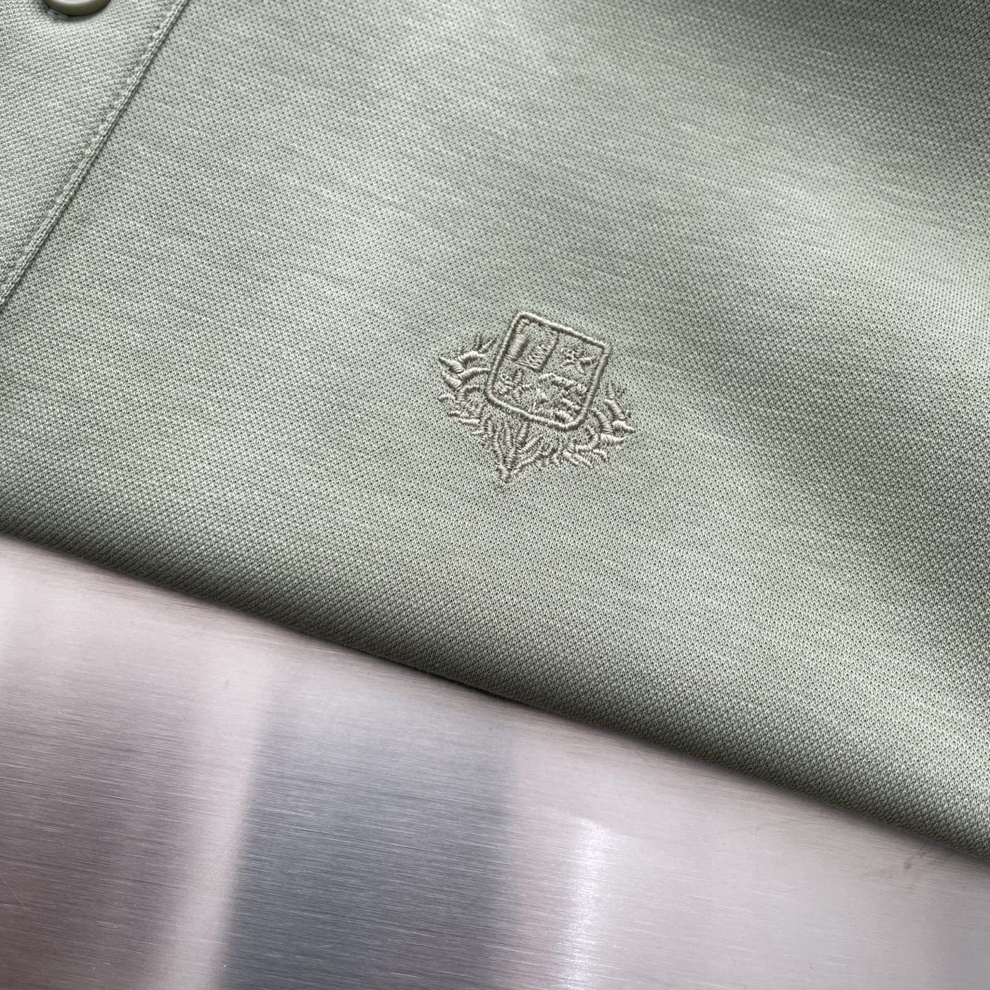 Loro Piana Embossed Embroidery Ice Silk Polo Shirt – 2026SS