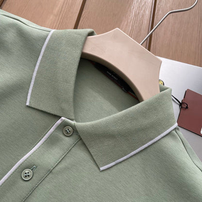 Loro Piana Embossed Embroidery Ice Silk Polo Shirt – 2026SS