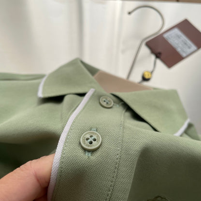 Loro Piana Embossed Embroidery Ice Silk Polo Shirt – 2026SS