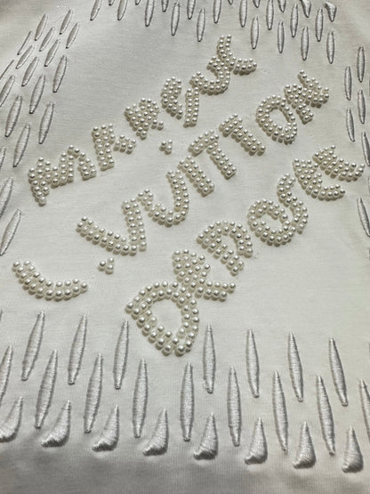 Louis Vuitton Embroidered Beaded Cotton T-Shirt – 25SS