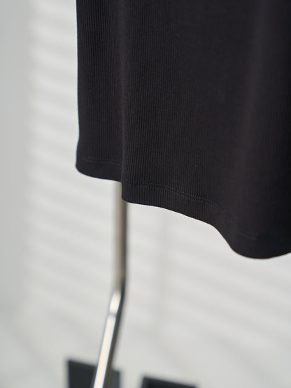 Saint Laurent YSL Embroidered Stretch Tank Top