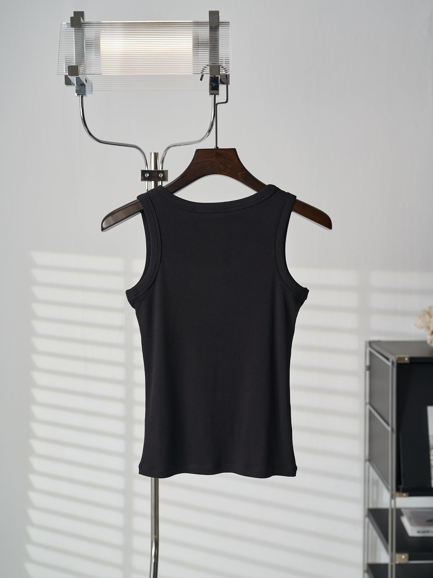 Saint Laurent YSL Embroidered Stretch Tank Top
