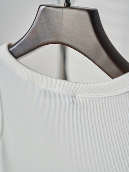 Saint Laurent YSL Embroidered Stretch Tank Top
