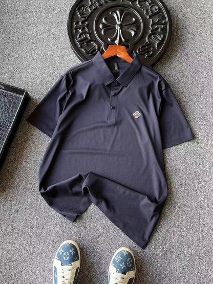 Fendi x Prada Double F Ice Silk Seamless Polo Shirt