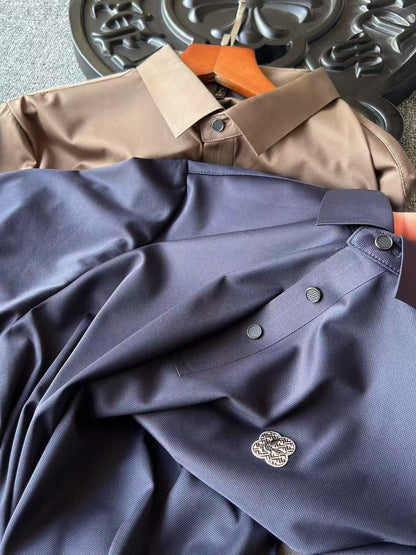 Fendi x Prada Double F Ice Silk Seamless Polo Shirt