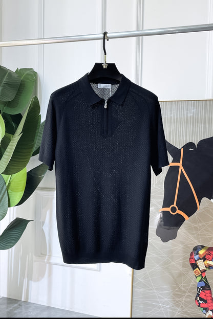 Brunello Cucinelli Knitted Silk-Cotton T-Shirt – Spring/Summer 2026SS Collection