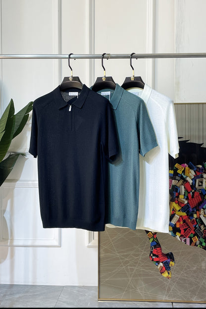 Brunello Cucinelli Knitted Silk-Cotton T-Shirt – Spring/Summer 2026SS Collection