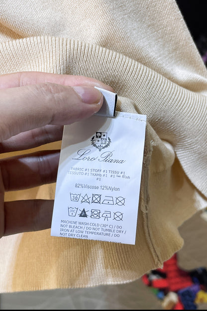 Loro Piana Silk-Cotton Knit T-Shirt – Spring/Summer Collection – 2026SS