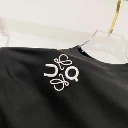 Loewe Mercerized Cotton Embroidered Logo T-Shirt