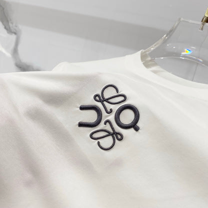 Loewe Mercerized Cotton Embroidered Logo T-Shirt